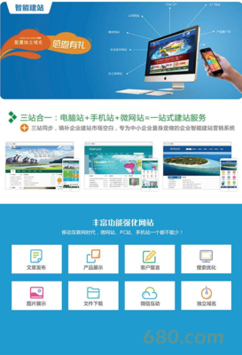 三網通智能建站、手機站、微網站、PC站